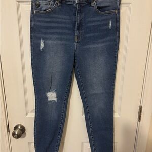 KanCan Dark Blue Distressed Skinny Jeans